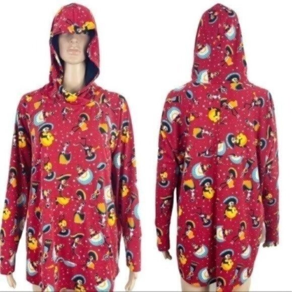 Lularoe Day Of The Dead Amber Hoodie tunic top size XL - Picture 1 of 13